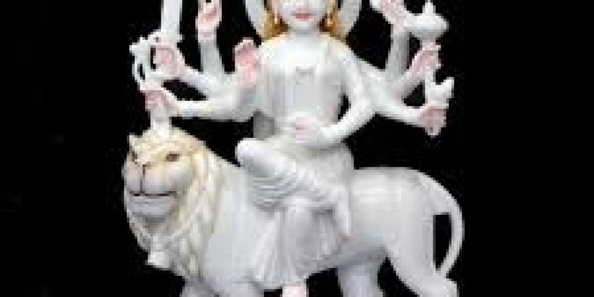 Amba Mata Marble Statue: Divine Elegance for Your Home